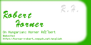 robert horner business card